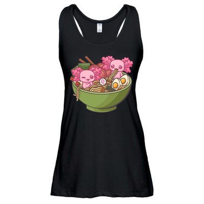Axolotl Ramen Bowl Kawaii Anime  Ladies Essential Flowy Tank
