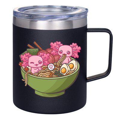 Axolotl Ramen Bowl Kawaii Anime  12oz Stainless Steel Coffee Mug
