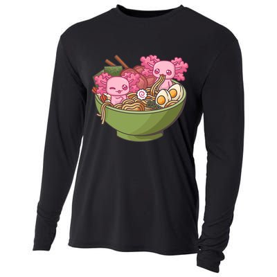 Axolotl Ramen Bowl Kawaii Anime  Cooling Performance Long Sleeve Crew