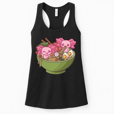Axolotl Ramen Bowl Kawaii Anime  Womens Tank Top