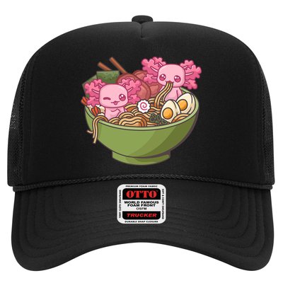 Axolotl Ramen Bowl Kawaii Anime  Hat
