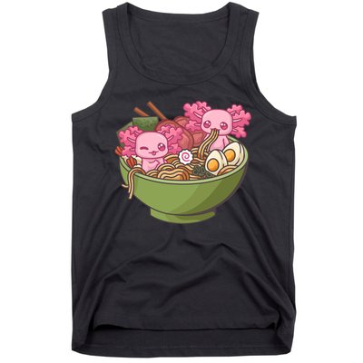 Axolotl Ramen Bowl Kawaii Anime  Tank Top