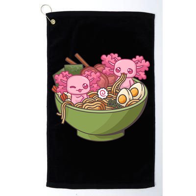 Axolotl Ramen Bowl Kawaii Anime  Golf Towel