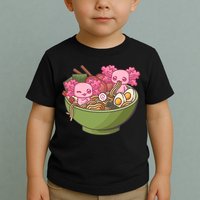 Axolotl Ramen Bowl Kawaii Anime  Toddler T-Shirt