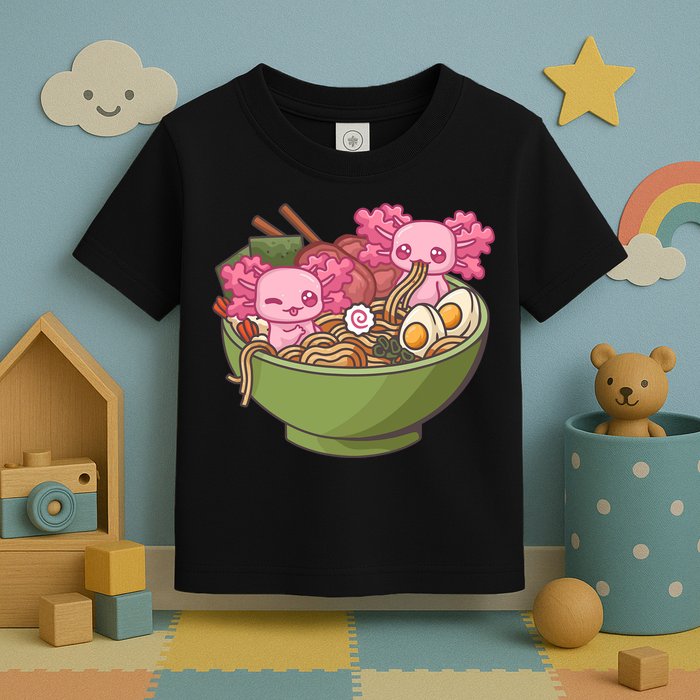 Axolotl Ramen Bowl Kawaii Anime  Toddler T-Shirt