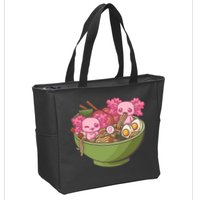 Axolotl Ramen Bowl Kawaii Anime  Zip Tote Bag