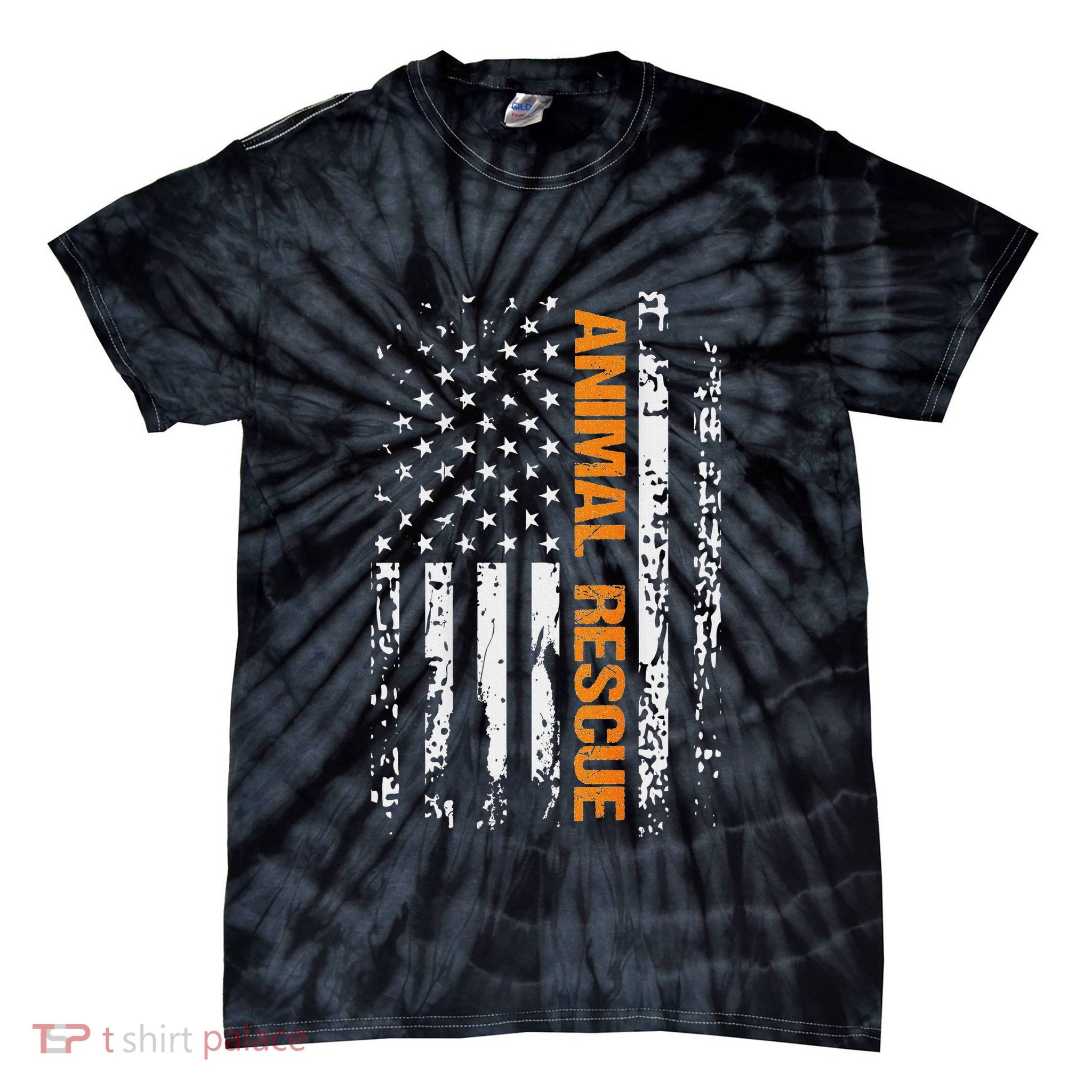 Animal Rescue Back Print Animal Saving Gift Tie-Dye T-Shirt