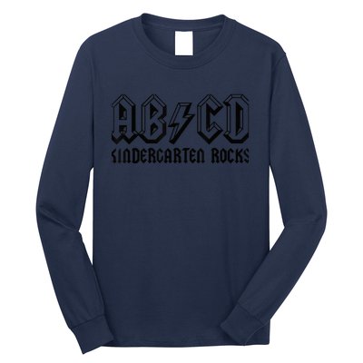 ABCD Rocks Back To School Kindergarten Rocks Funny Teacher Long Sleeve Shirt