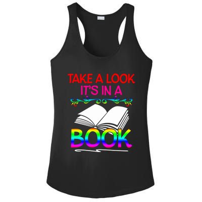 Avid Readers Bookworms Take A Look Its In A Book Lovers Gift Ladies PosiCharge Competitor Racerback Tank