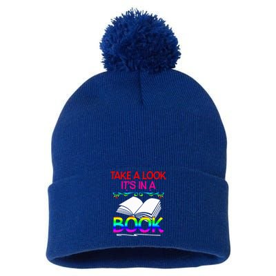 Avid Readers Bookworms Take A Look Its In A Book Lovers Gift Pom Pom 12in Knit Beanie