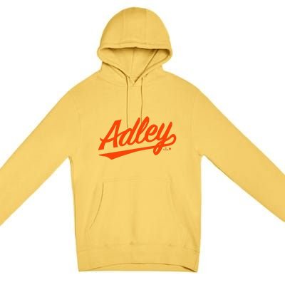 Adley Rutschman Baltimore Text Baltimore Baseball Premium Pullover Hoodie