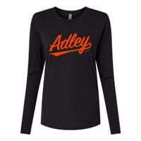 Adley Rutschman Baltimore Text Baltimore Baseball Womens Cotton Relaxed Long Sleeve T-Shirt