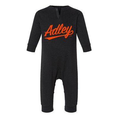 Adley Rutschman Baltimore Text Baltimore Baseball Infant Fleece One Piece