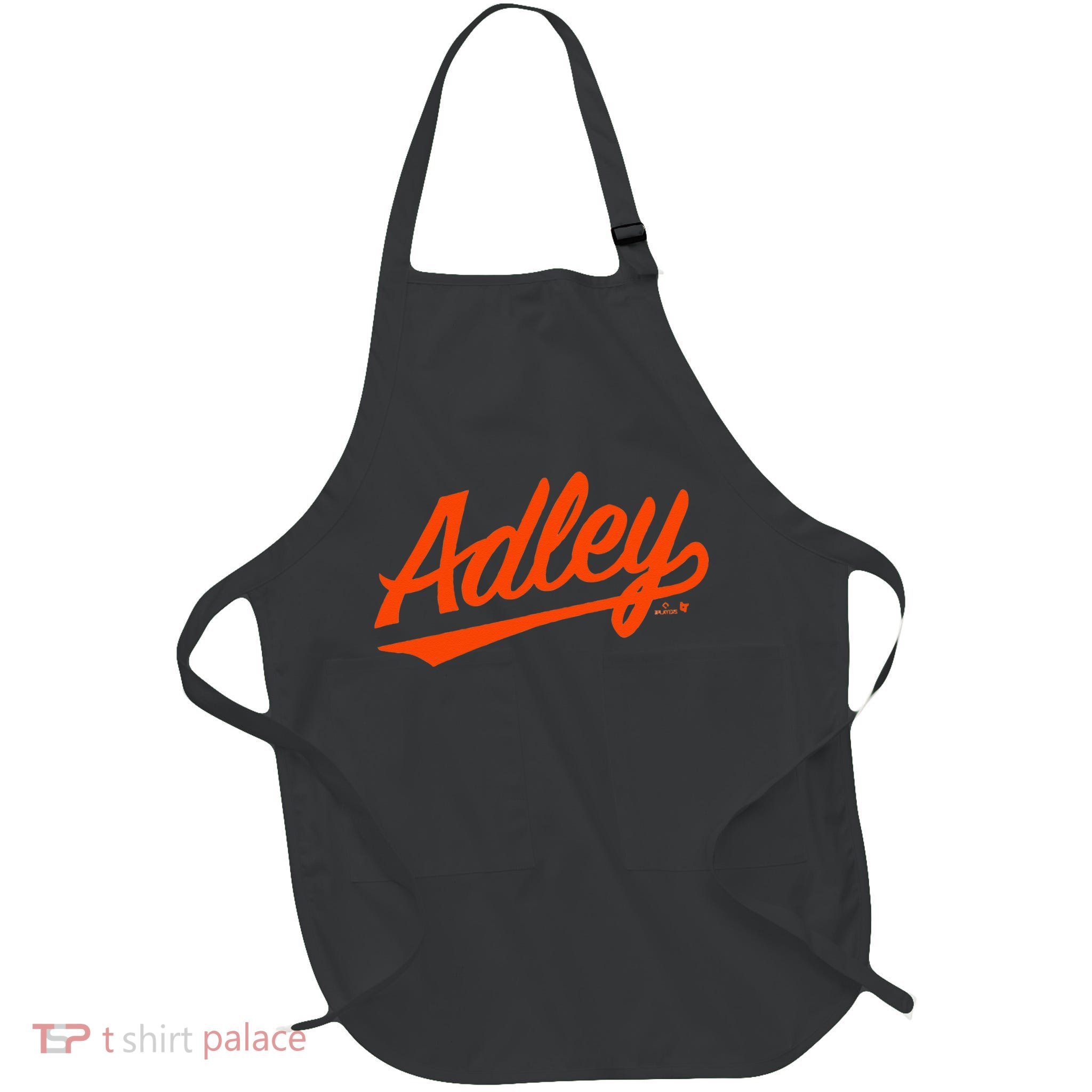 Adley Rutschman Baltimore Text Baltimore Baseball Full-Length Apron With Pockets