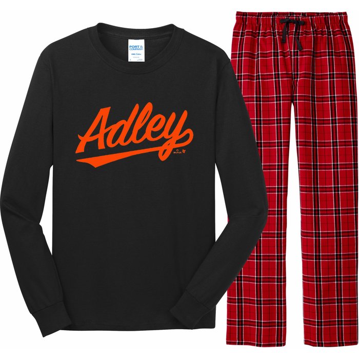 Adley Rutschman Baltimore Text Baltimore Baseball Long Sleeve Pajama Set