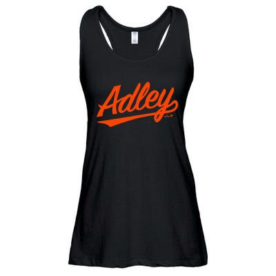 Adley Rutschman Baltimore Text Baltimore Baseball Ladies Essential Flowy Tank