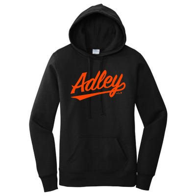 Adley Rutschman Baltimore Text Baltimore Baseball Women's Pullover Hoodie