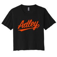 Adley Rutschman Baltimore Text Baltimore Baseball Women's Crop Top Tee