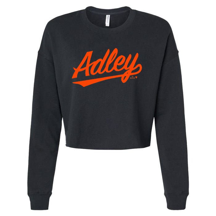 Adley Rutschman Baltimore Text Baltimore Baseball Cropped Pullover Crew