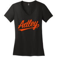 Adley Rutschman Baltimore Text Baltimore Baseball Women's V-Neck T-Shirt