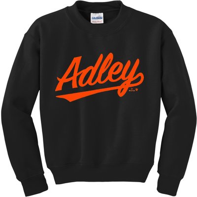 Adley Rutschman Baltimore Text Baltimore Baseball Kids Sweatshirt