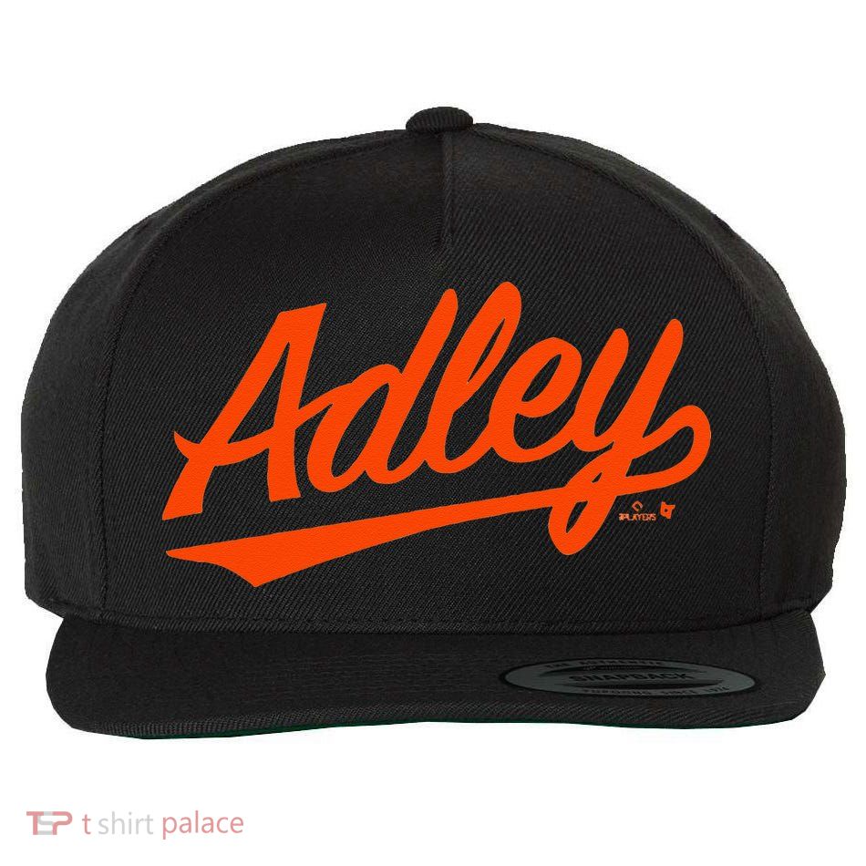 Adley Rutschman Baltimore Text Baltimore Baseball Wool Snapback Cap