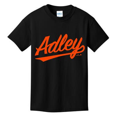 Adley Rutschman Baltimore Text Baltimore Baseball Kids T-Shirt