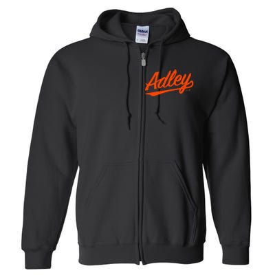 Adley Rutschman Baltimore Text Baltimore Baseball Full Zip Hoodie