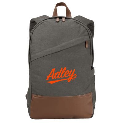 Adley Rutschman Baltimore Text Baltimore Baseball Cotton Canvas Backpack