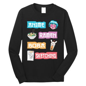 Anime Ra Boba Sketching  Kawaii Anime Lover Merch Gift  Long Sleeve Shirt