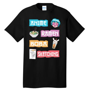 Anime Ra Boba Sketching  Kawaii Anime Lover Merch Gift  Tall T-Shirt