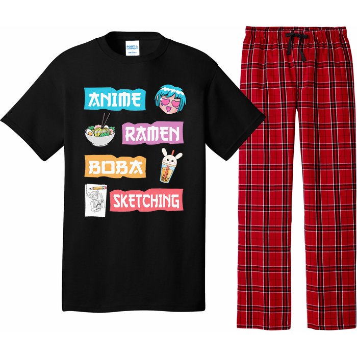 Anime Ra Boba Sketching  Kawaii Anime Lover Merch Gift  Pajama Set