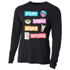 Anime Ra Boba Sketching  Kawaii Anime Lover Merch Gift  Cooling Performance Long Sleeve Crew