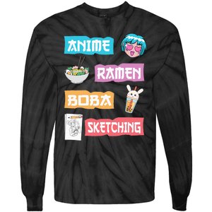 Anime Ra Boba Sketching  Kawaii Anime Lover Merch Gift  Tie-Dye Long Sleeve Shirt