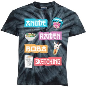 Anime Ra Boba Sketching  Kawaii Anime Lover Merch Gift  Kids Tie-Dye T-Shirt