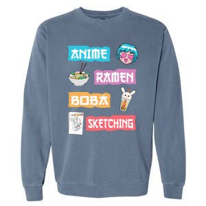 Anime Ra Boba Sketching  Kawaii Anime Lover Merch Gift  Garment-Dyed Sweatshirt