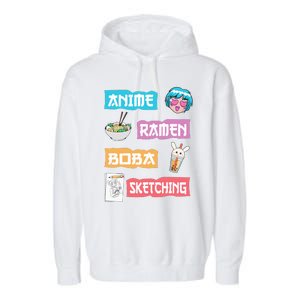 Anime Ra Boba Sketching  Kawaii Anime Lover Merch Gift  Garment-Dyed Fleece Hoodie