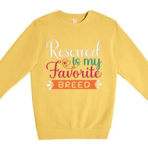 Adorable Rescued Breed Typography Premium Crewneck Sweatshirt