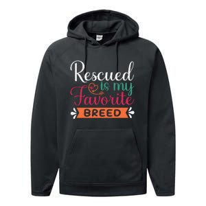 Adorable Rescued Breed Typography Performance Fleece Hoodie