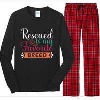 Adorable Rescued Breed Typography Long Sleeve Pajama Set