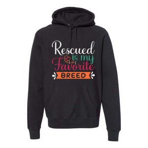 Adorable Rescued Breed Typography Premium Hoodie