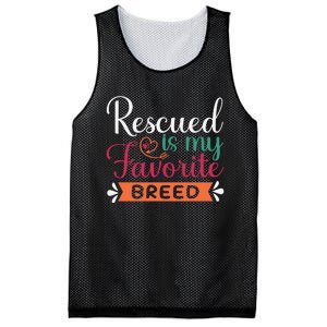 Adorable Rescued Breed Typography Mesh Reversible Basketball Jersey Tank