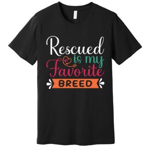 Adorable Rescued Breed Typography Premium T-Shirt