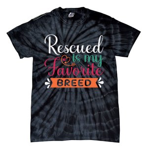 Adorable Rescued Breed Typography Tie-Dye T-Shirt