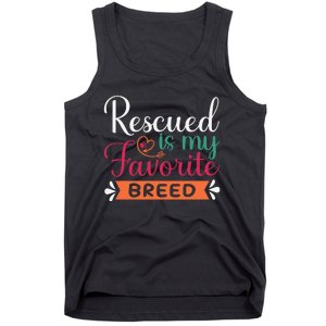 Adorable Rescued Breed Typography Tank Top