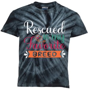 Adorable Rescued Breed Typography Kids Tie-Dye T-Shirt