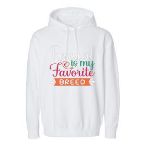 Adorable Rescued Breed Typography Garment-Dyed Fleece Hoodie