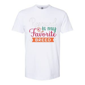 Adorable Rescued Breed Typography Softstyle CVC T-Shirt