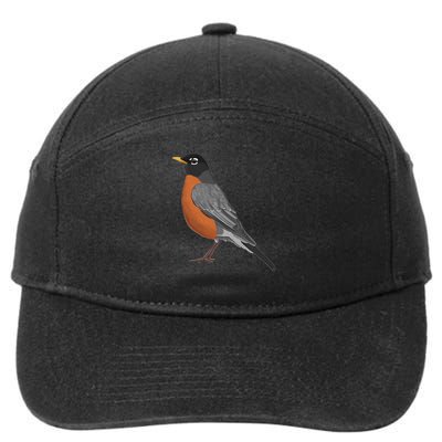 American Robin Bird Birder Birdlover Birdwatcher Animal 7-Panel Snapback Hat