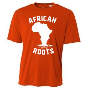 African Roots Black History Month Africa Map Descendants Gift Cooling Performance Crew T-Shirt